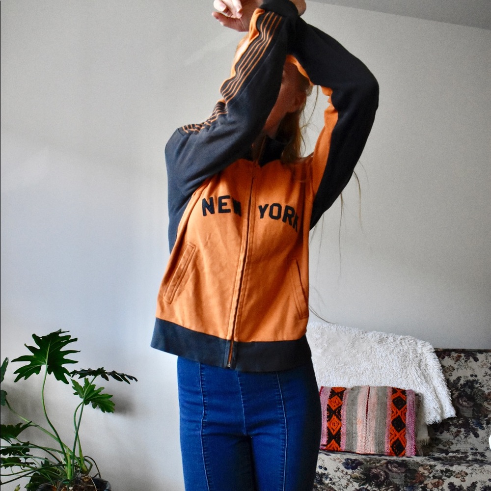 New York vintage track zip up